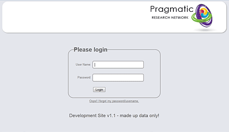 logging in to Pragmatic Tracker